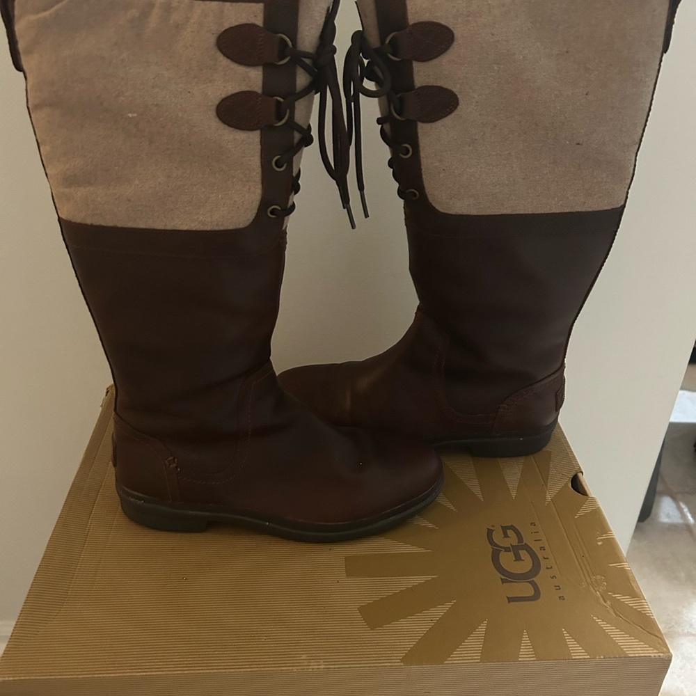 UGG Elisa Waterproof Dark Brown Boots